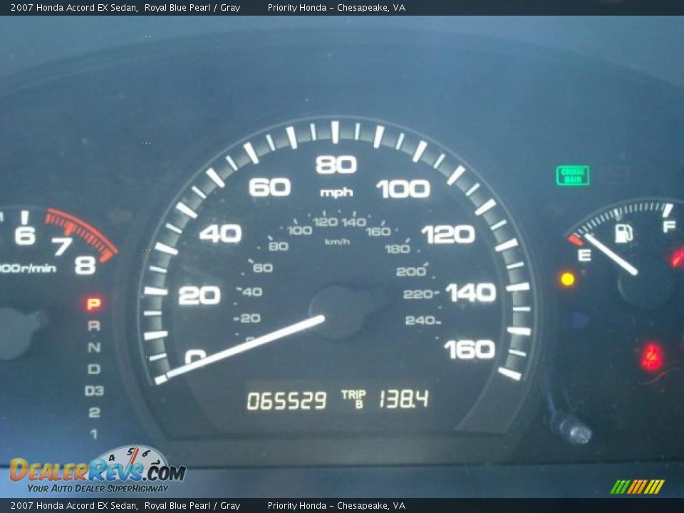 2007 Honda Accord EX Sedan Royal Blue Pearl / Gray Photo #16
