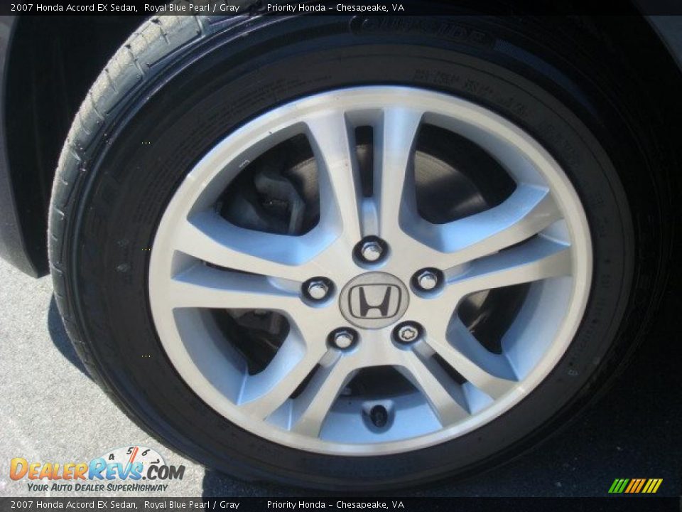2007 Honda Accord EX Sedan Royal Blue Pearl / Gray Photo #18