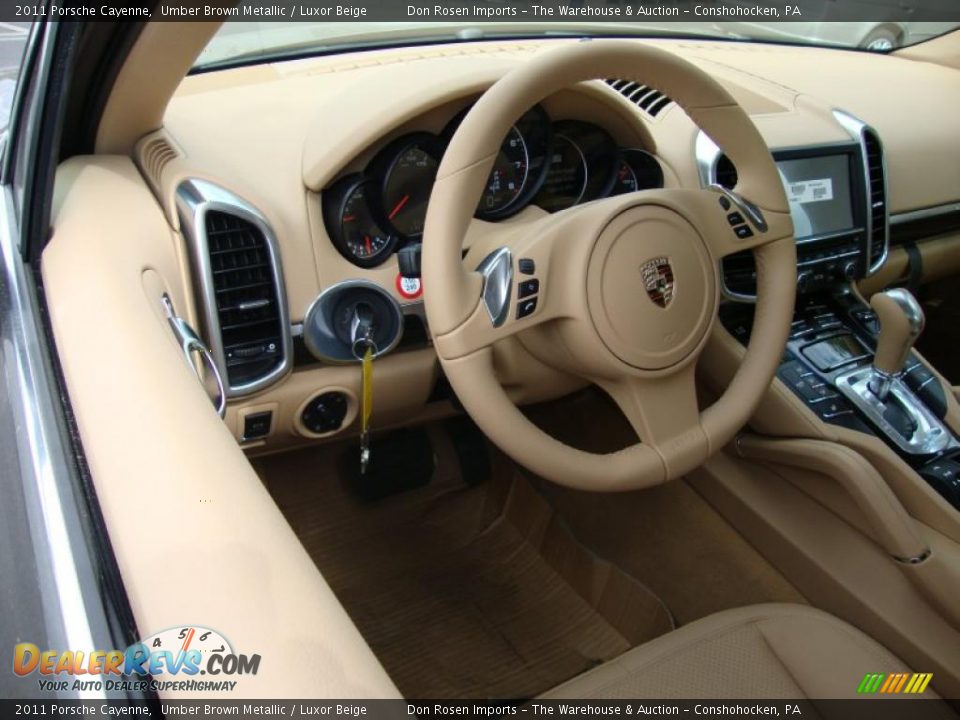 2011 Porsche Cayenne Umber Brown Metallic / Luxor Beige Photo #11