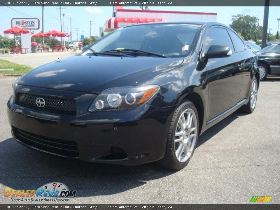 2008 Scion tC Black Sand Pearl / Dark Charcoal Gray Photo #1