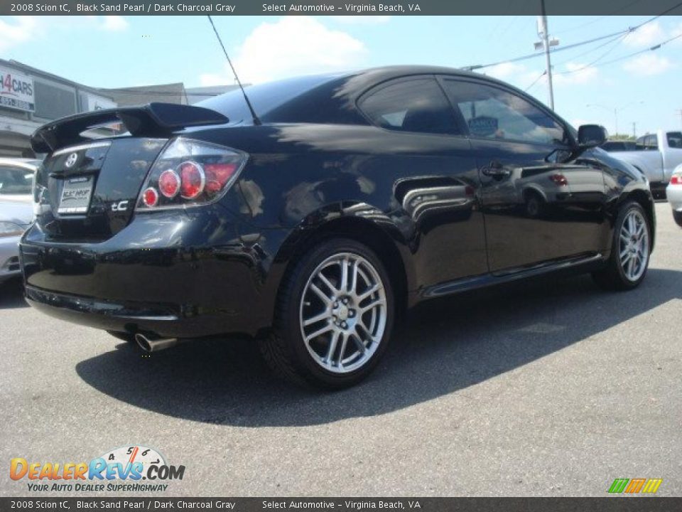 2008 Scion tC Black Sand Pearl / Dark Charcoal Gray Photo #5