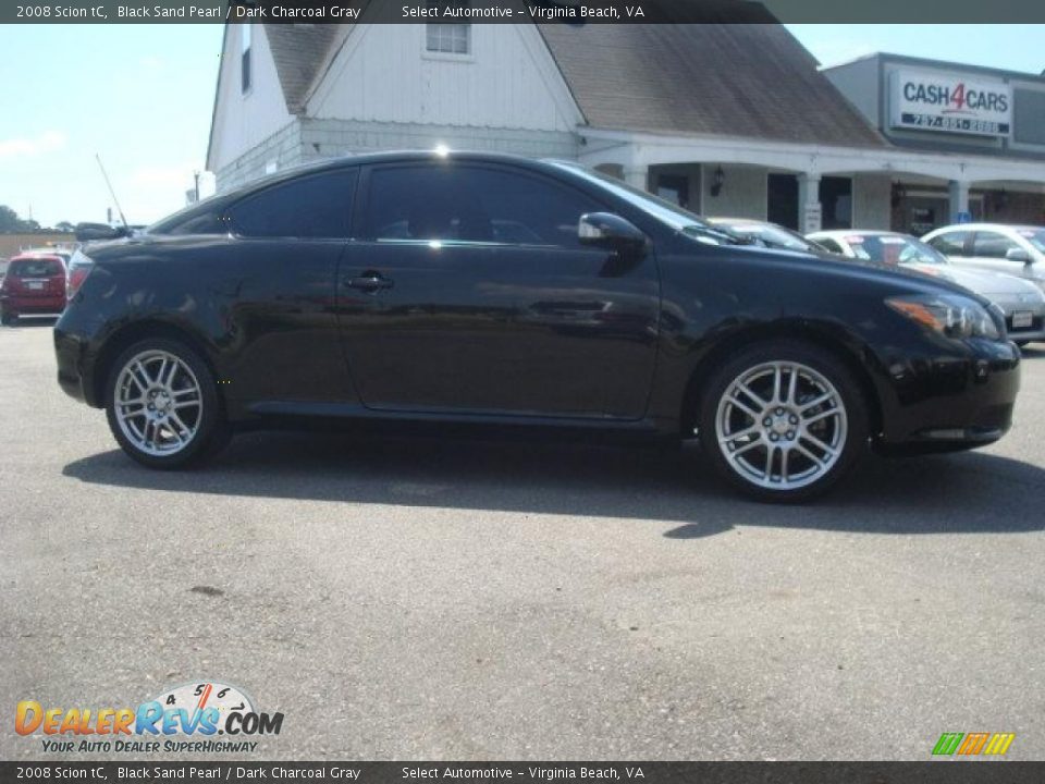2008 Scion tC Black Sand Pearl / Dark Charcoal Gray Photo #6