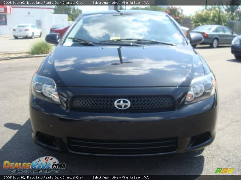 2008 Scion tC Black Sand Pearl / Dark Charcoal Gray Photo #8