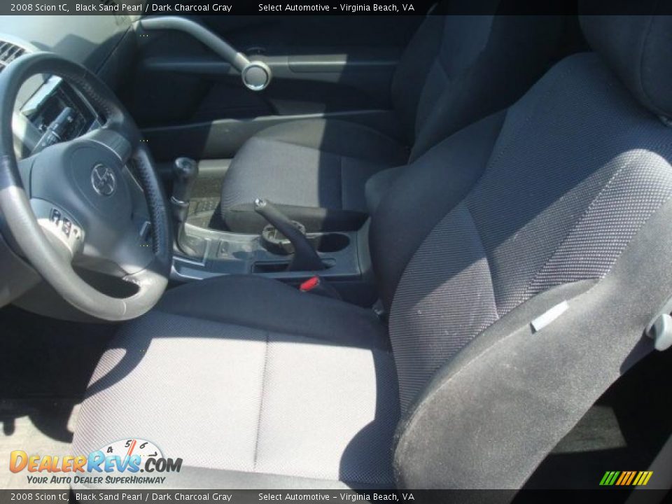 2008 Scion tC Black Sand Pearl / Dark Charcoal Gray Photo #9