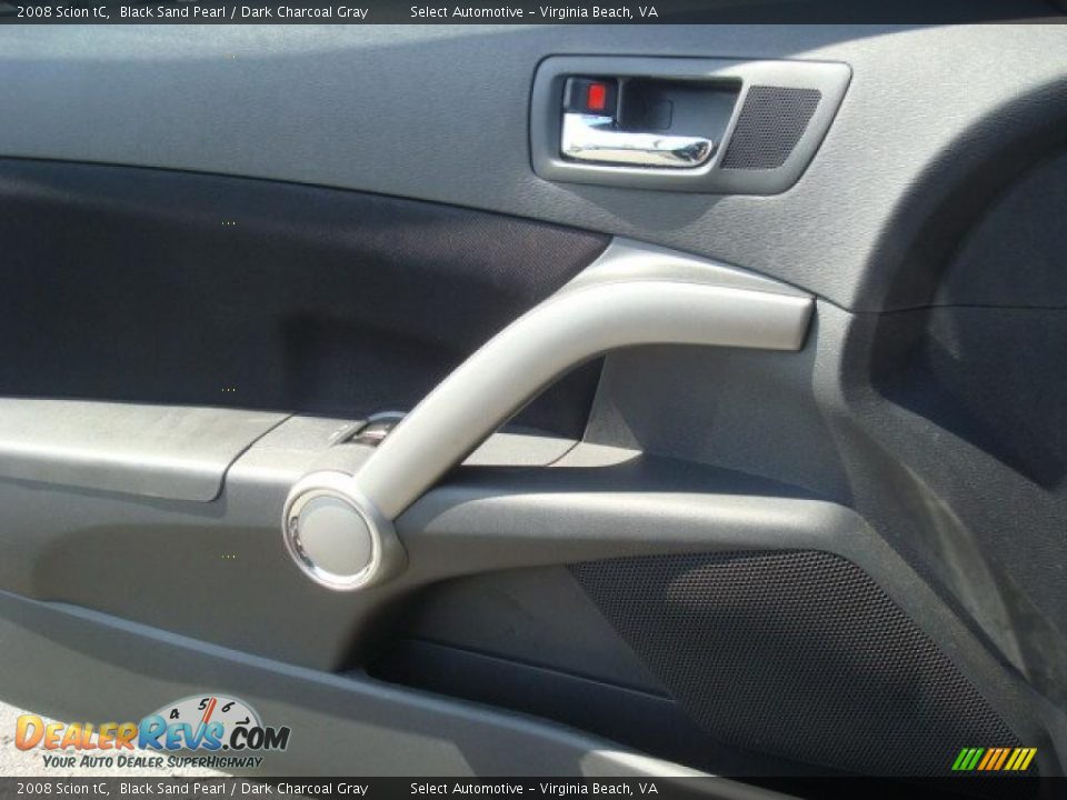 2008 Scion tC Black Sand Pearl / Dark Charcoal Gray Photo #12