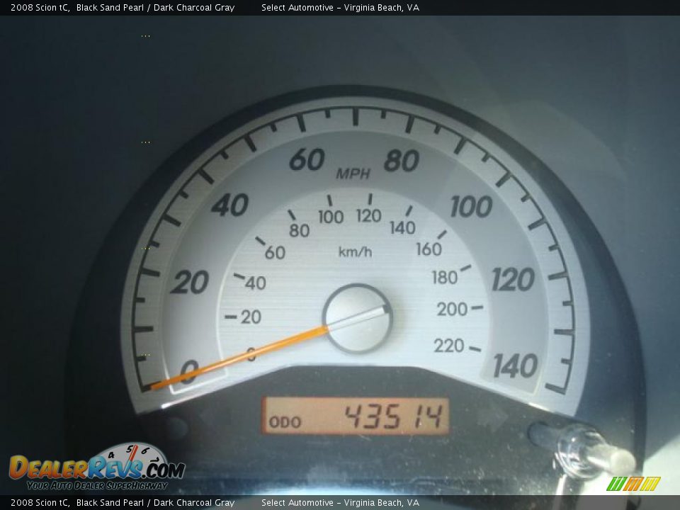 2008 Scion tC Black Sand Pearl / Dark Charcoal Gray Photo #13