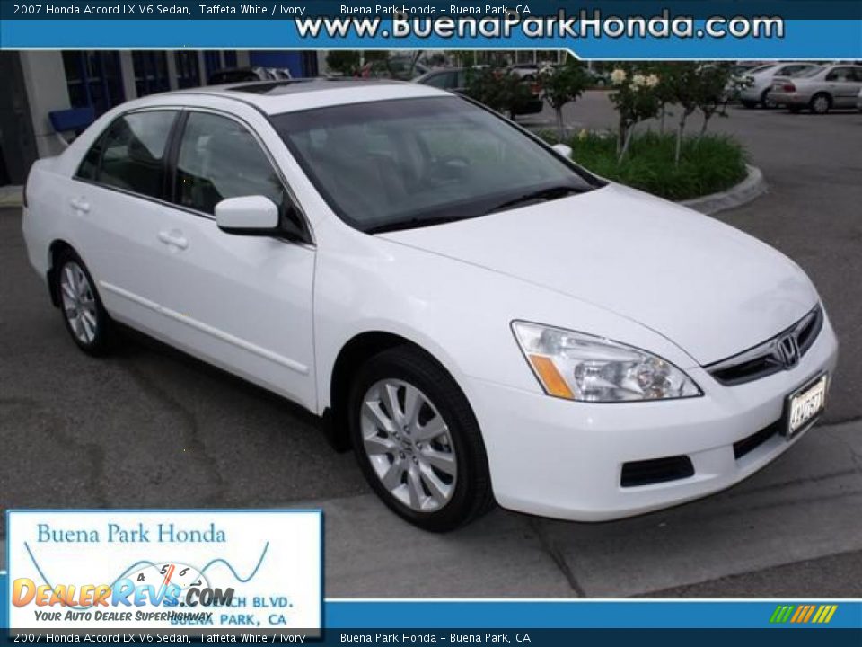 2007 Honda Accord LX V6 Sedan Taffeta White / Ivory Photo #1