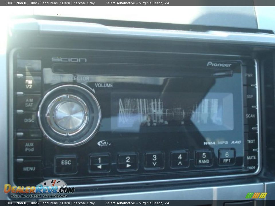 2008 Scion tC Black Sand Pearl / Dark Charcoal Gray Photo #15