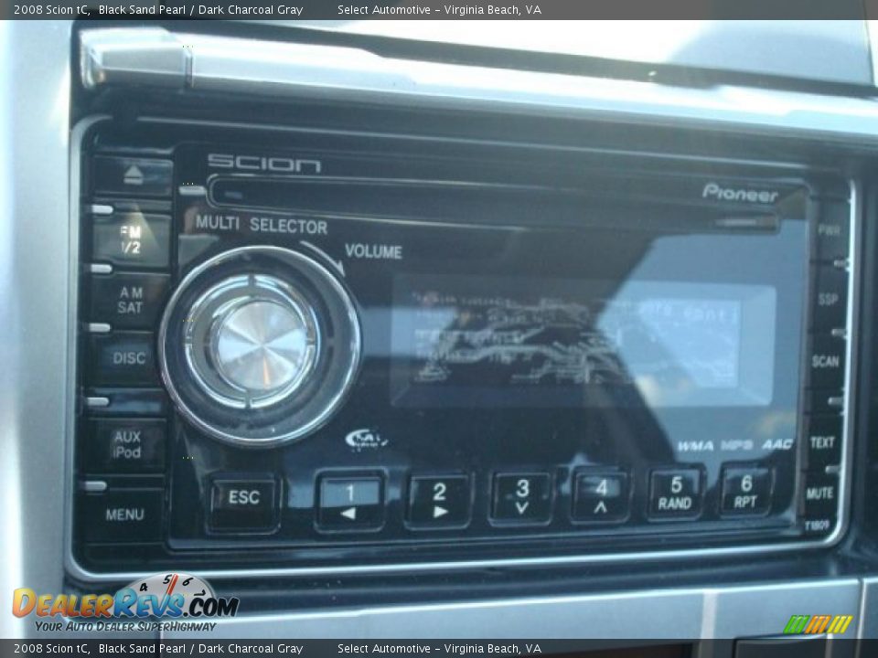 2008 Scion tC Black Sand Pearl / Dark Charcoal Gray Photo #16