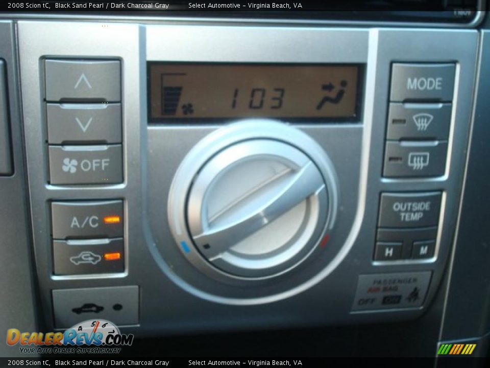 2008 Scion tC Black Sand Pearl / Dark Charcoal Gray Photo #17