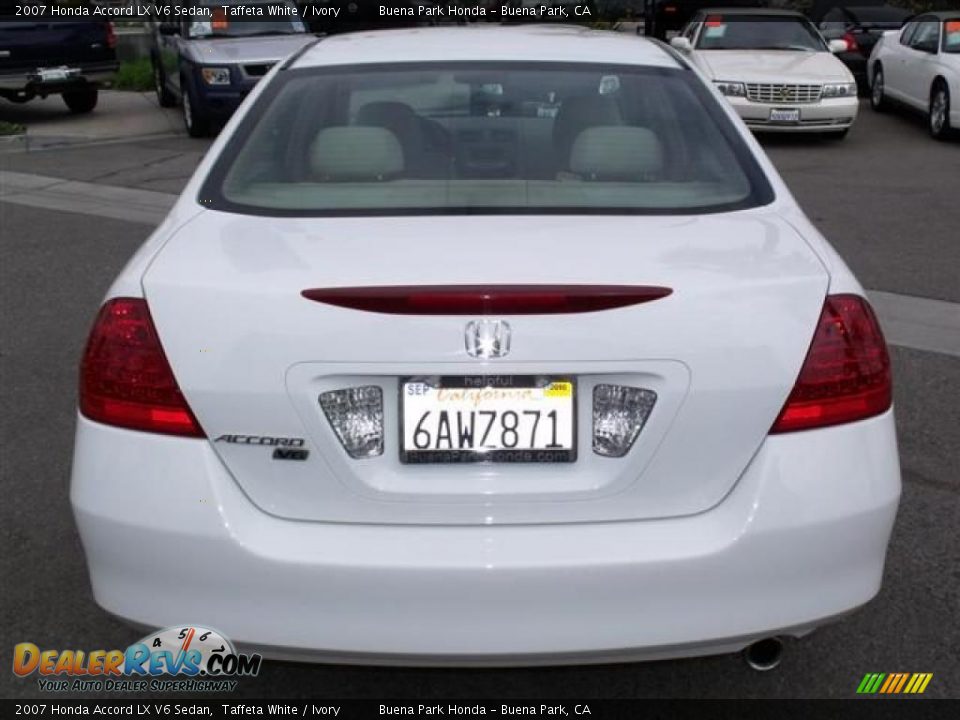 2007 Honda Accord LX V6 Sedan Taffeta White / Ivory Photo #6