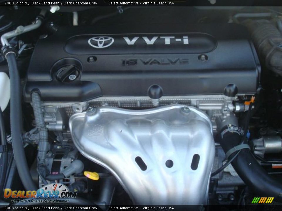 2008 Scion tC Black Sand Pearl / Dark Charcoal Gray Photo #21