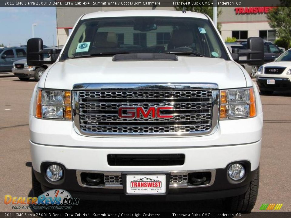 2011 GMC Sierra 2500HD Denali Crew Cab 4x4 Summit White / Cocoa/Light Cashmere Photo #2