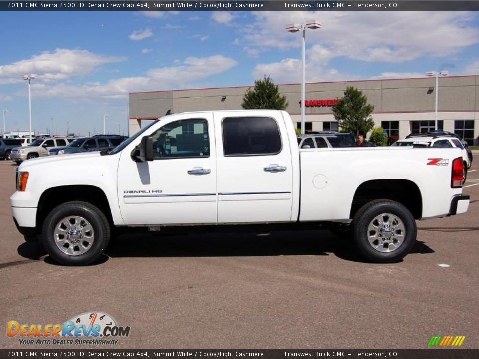2011 GMC Sierra 2500HD Denali Crew Cab 4x4 Summit White / Cocoa/Light Cashmere Photo #6