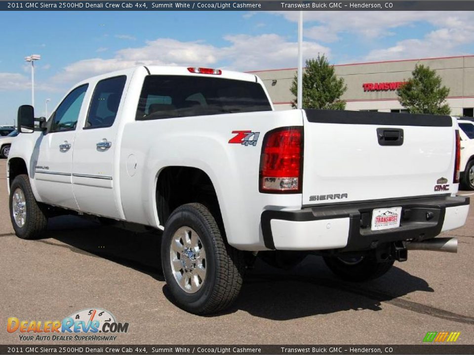 2011 GMC Sierra 2500HD Denali Crew Cab 4x4 Summit White / Cocoa/Light Cashmere Photo #7