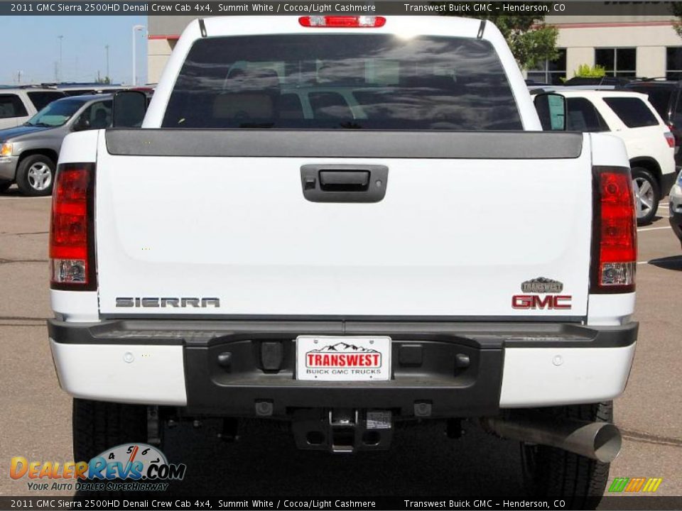 2011 GMC Sierra 2500HD Denali Crew Cab 4x4 Summit White / Cocoa/Light Cashmere Photo #8