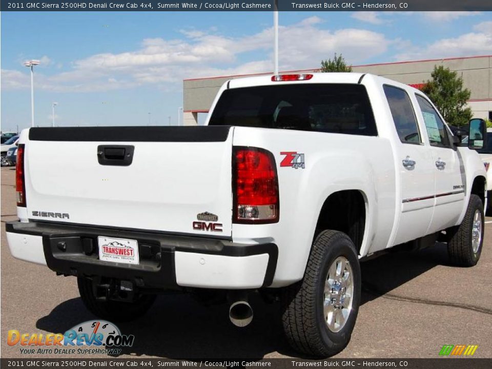 2011 GMC Sierra 2500HD Denali Crew Cab 4x4 Summit White / Cocoa/Light Cashmere Photo #9