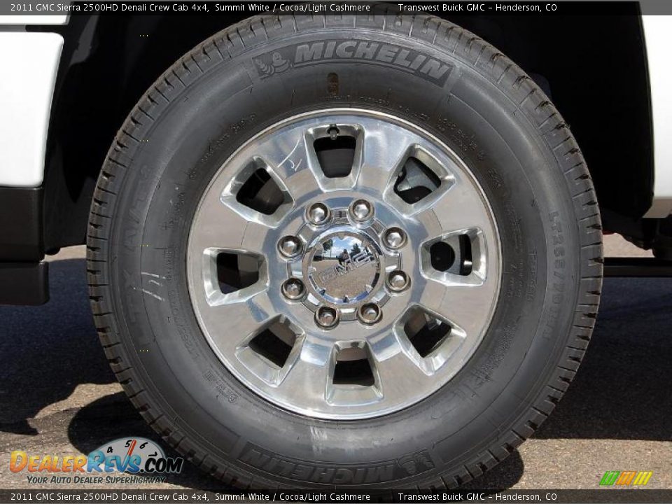 2011 GMC Sierra 2500HD Denali Crew Cab 4x4 Summit White / Cocoa/Light Cashmere Photo #11