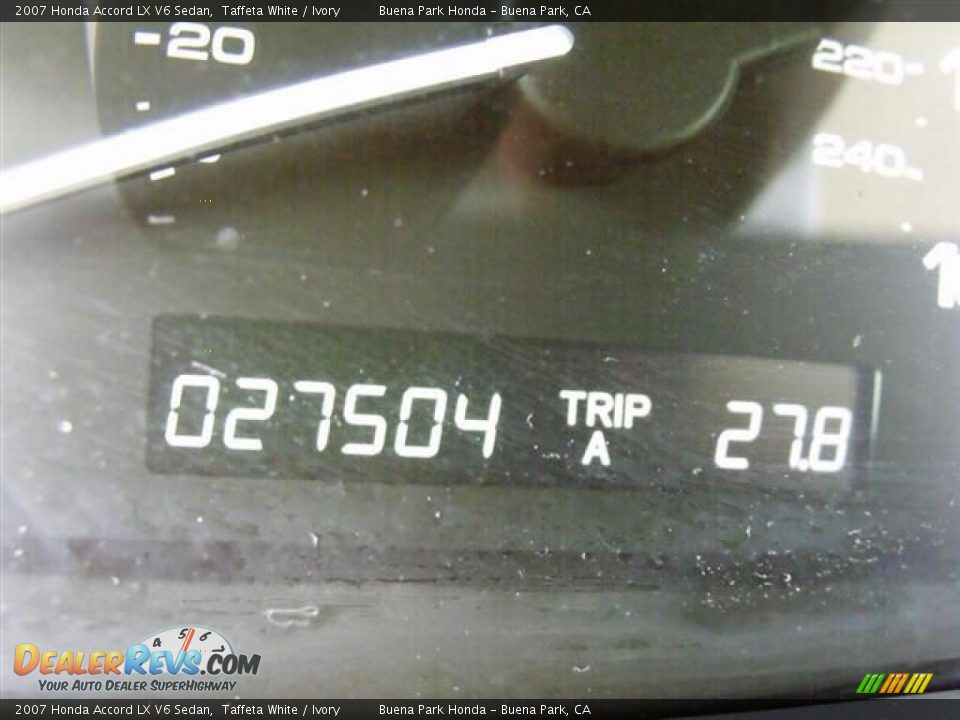 2007 Honda Accord LX V6 Sedan Taffeta White / Ivory Photo #22