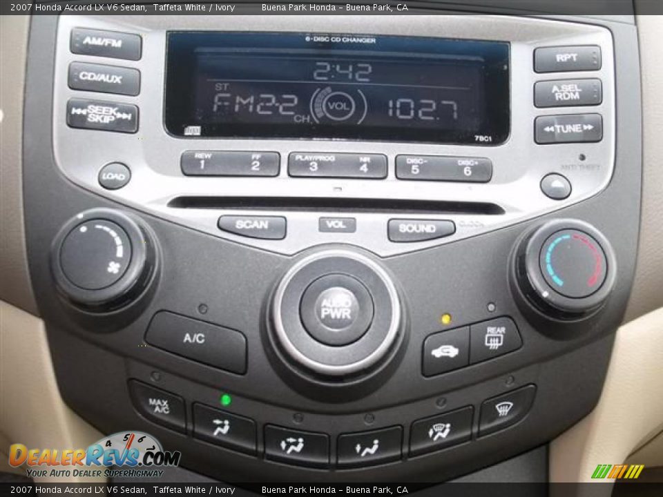 2007 Honda Accord LX V6 Sedan Taffeta White / Ivory Photo #23