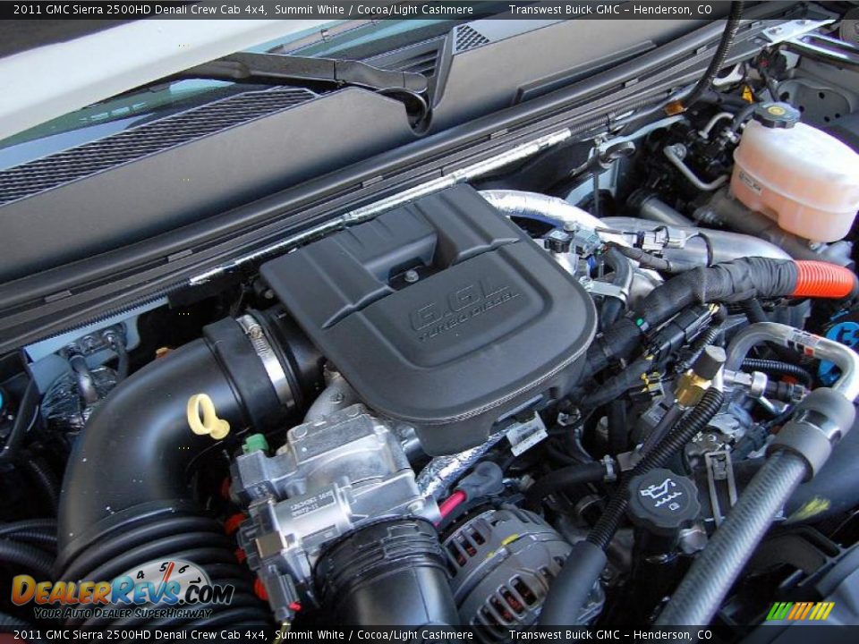 2011 GMC Sierra 2500HD Denali Crew Cab 4x4 Summit White / Cocoa/Light Cashmere Photo #13