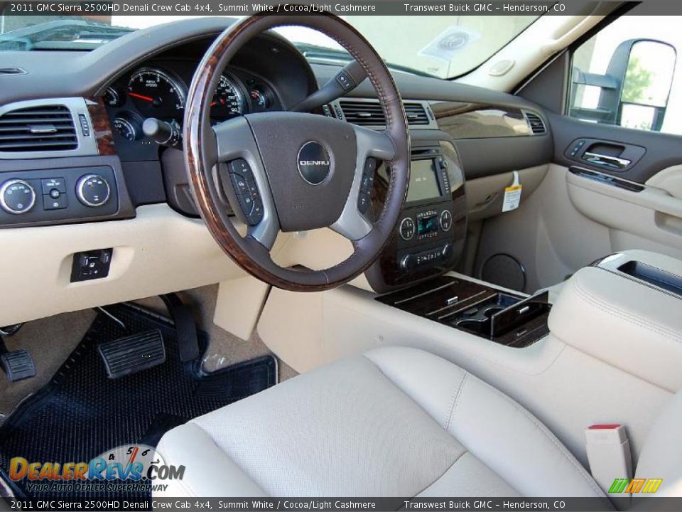 2011 GMC Sierra 2500HD Denali Crew Cab 4x4 Summit White / Cocoa/Light Cashmere Photo #20