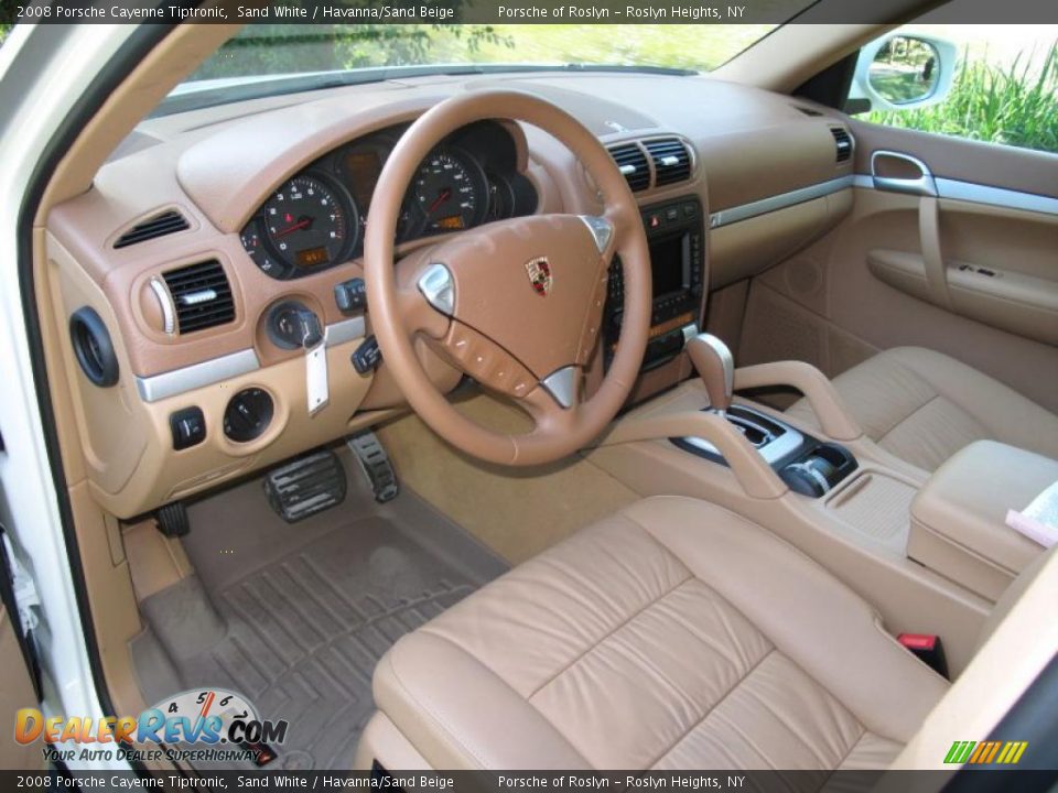 2008 Porsche Cayenne Tiptronic Sand White / Havanna/Sand Beige Photo #10