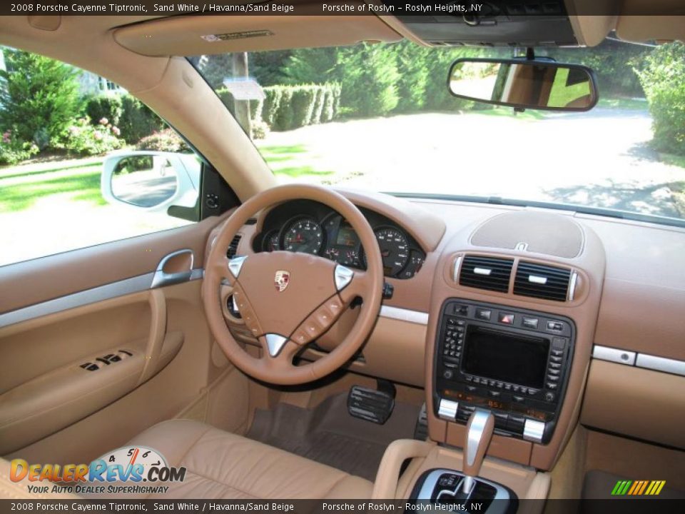 2008 Porsche Cayenne Tiptronic Sand White / Havanna/Sand Beige Photo #12