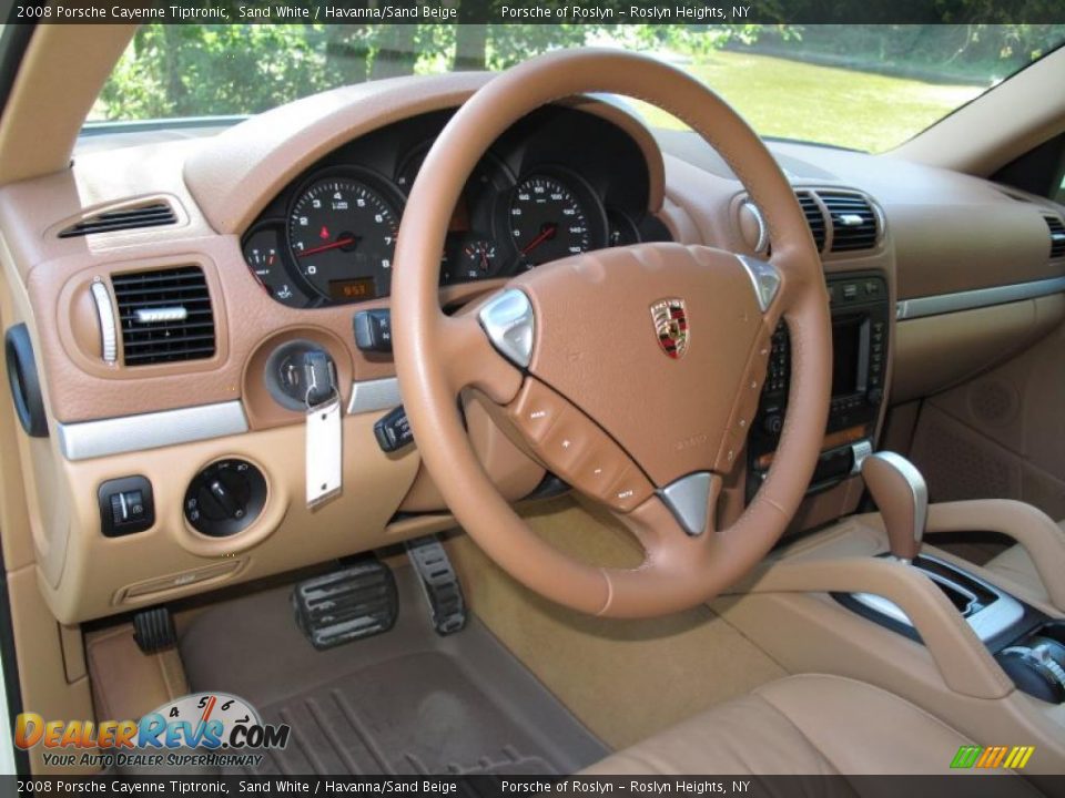 2008 Porsche Cayenne Tiptronic Sand White / Havanna/Sand Beige Photo #20