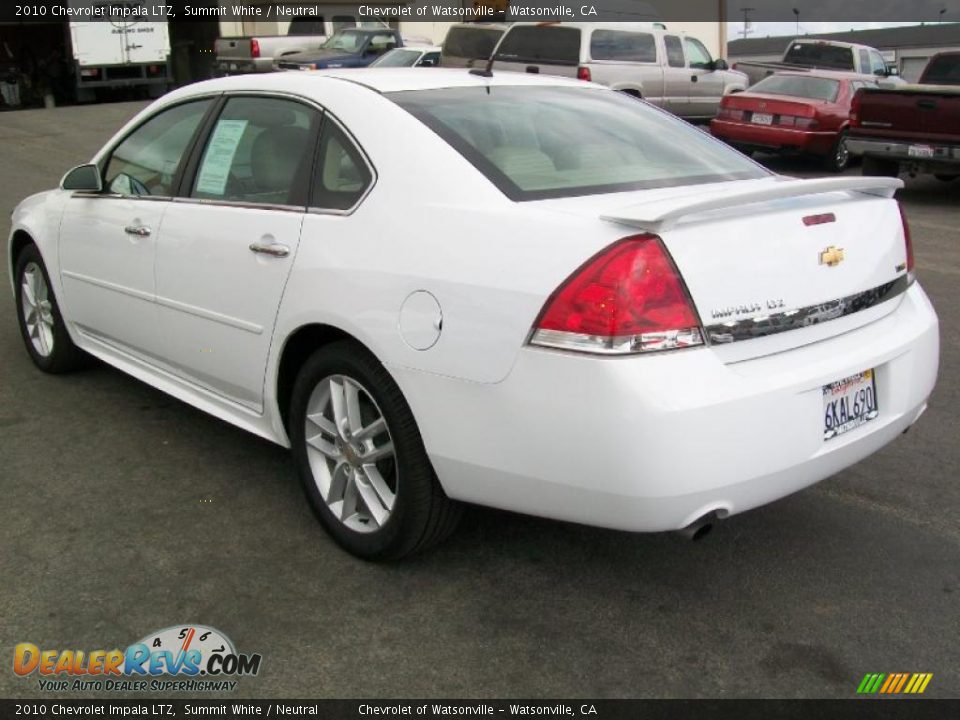 2010 Chevrolet Impala LTZ Summit White / Neutral Photo #4