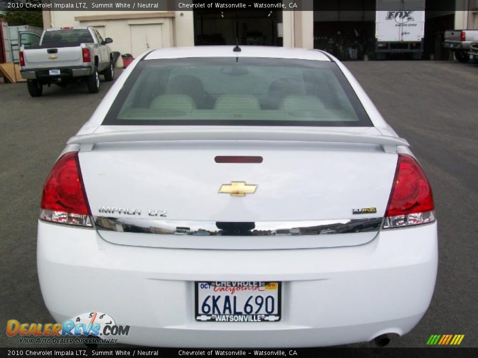 2010 Chevrolet Impala LTZ Summit White / Neutral Photo #5