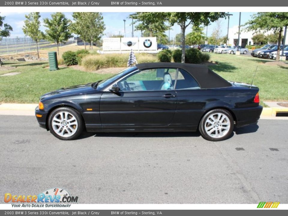 2003 BMW 3 Series 330i Convertible Jet Black / Grey Photo #3