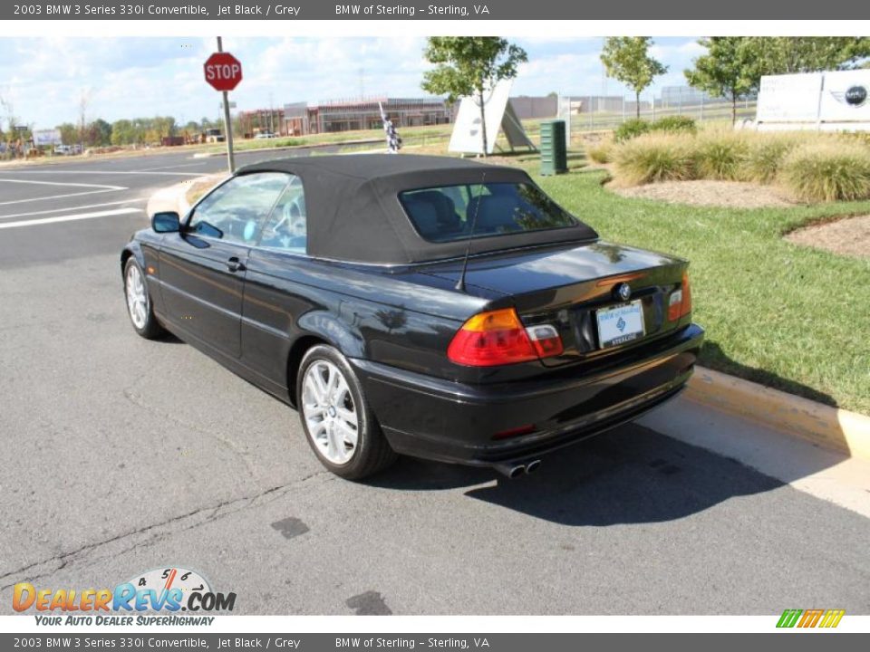 2003 BMW 3 Series 330i Convertible Jet Black / Grey Photo #4