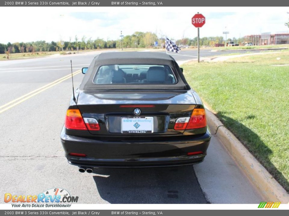 2003 BMW 3 Series 330i Convertible Jet Black / Grey Photo #5
