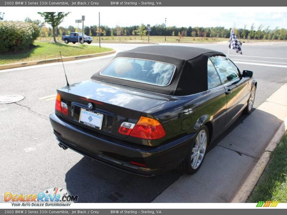 2003 BMW 3 Series 330i Convertible Jet Black / Grey Photo #6