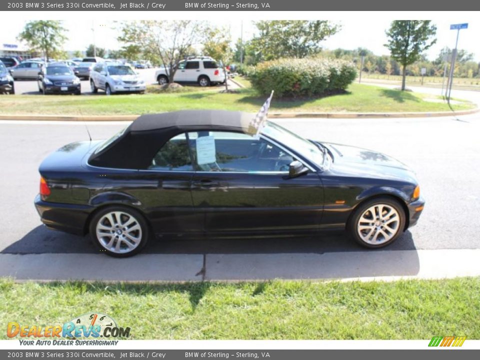 2003 BMW 3 Series 330i Convertible Jet Black / Grey Photo #7