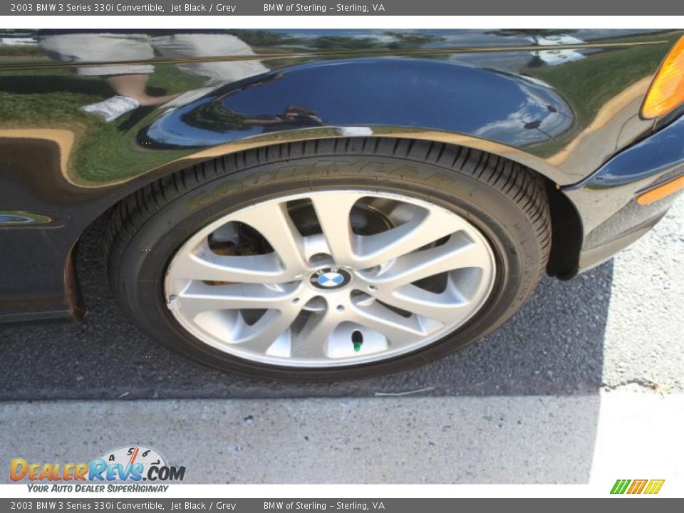 2003 BMW 3 Series 330i Convertible Jet Black / Grey Photo #9