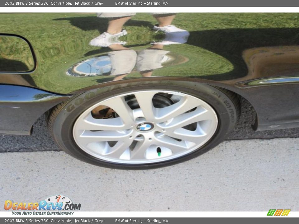 2003 BMW 3 Series 330i Convertible Jet Black / Grey Photo #10