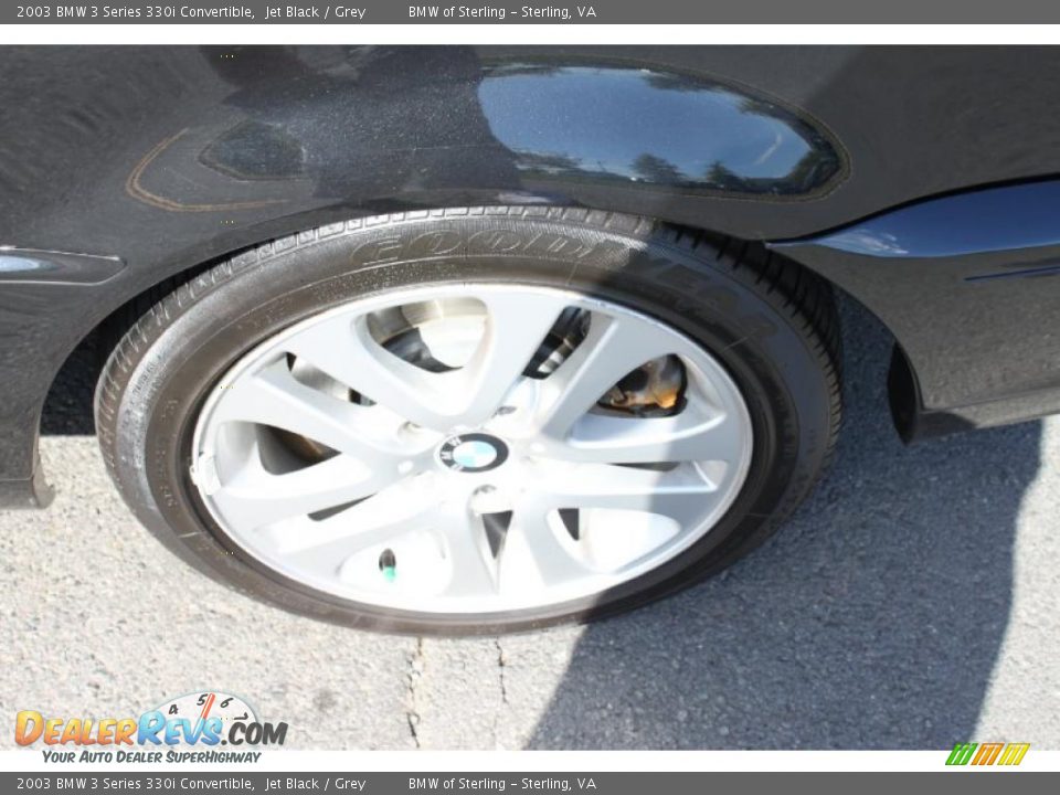 2003 BMW 3 Series 330i Convertible Jet Black / Grey Photo #11