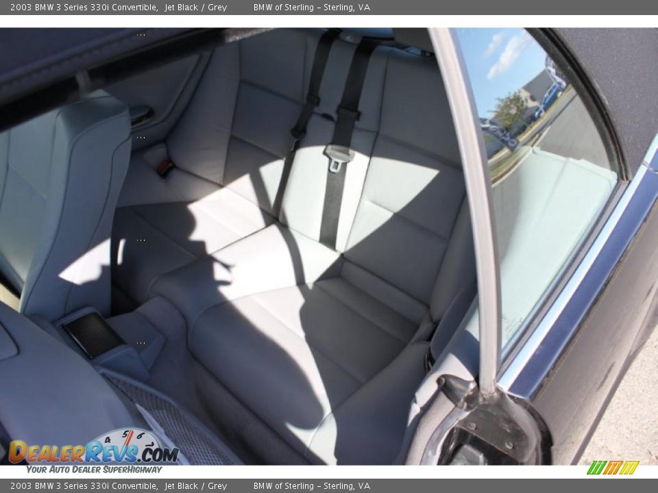 2003 BMW 3 Series 330i Convertible Jet Black / Grey Photo #14