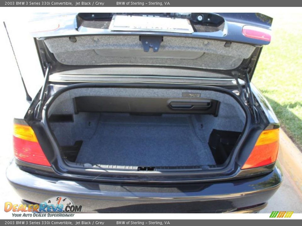 2003 BMW 3 Series 330i Convertible Jet Black / Grey Photo #15