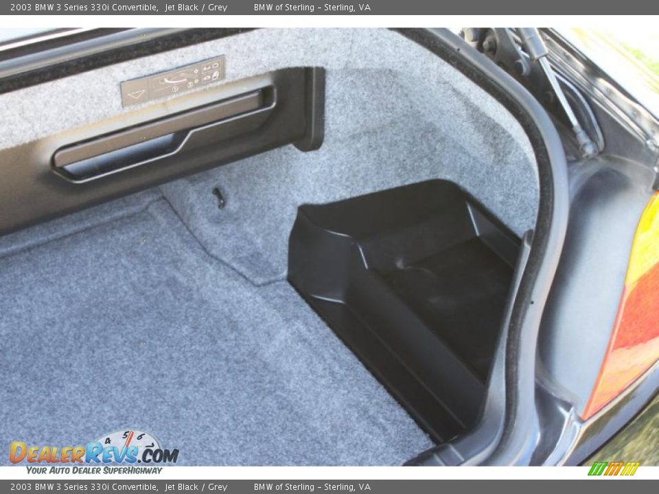 2003 BMW 3 Series 330i Convertible Jet Black / Grey Photo #17
