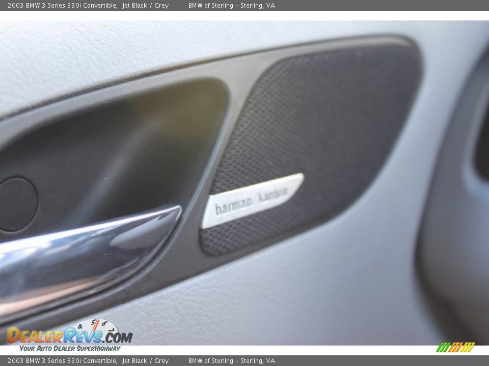 2003 BMW 3 Series 330i Convertible Jet Black / Grey Photo #19