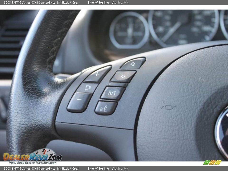 2003 BMW 3 Series 330i Convertible Jet Black / Grey Photo #22