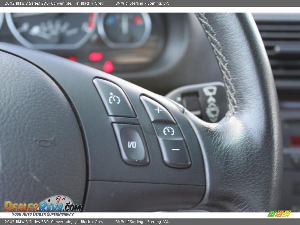 2003 BMW 3 Series 330i Convertible Jet Black / Grey Photo #23
