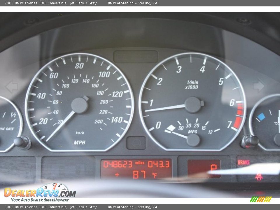 2003 BMW 3 Series 330i Convertible Jet Black / Grey Photo #24