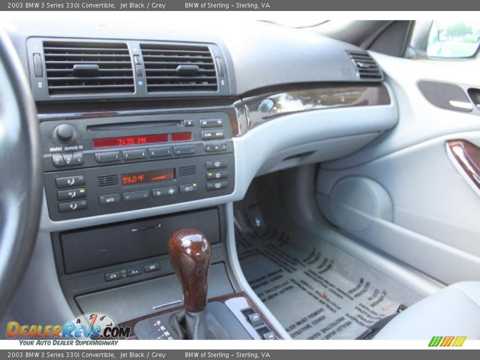 2003 BMW 3 Series 330i Convertible Jet Black / Grey Photo #25