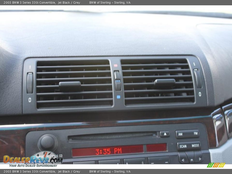 2003 BMW 3 Series 330i Convertible Jet Black / Grey Photo #26