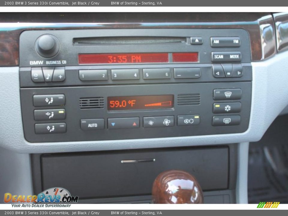 2003 BMW 3 Series 330i Convertible Jet Black / Grey Photo #27