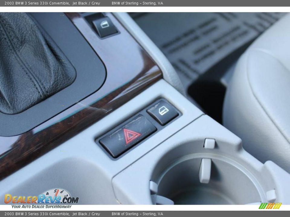 2003 BMW 3 Series 330i Convertible Jet Black / Grey Photo #33